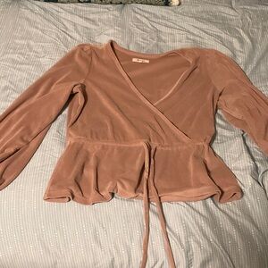 Madewell Dusty Pink Wrap Blouse
